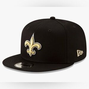 New! New Orleans Saints Era Black Cap with Gold Fleur-de-Lis